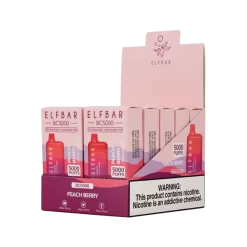 ELF BAR PEACH BERRY BC5000 DISPOSABLE POD BOX