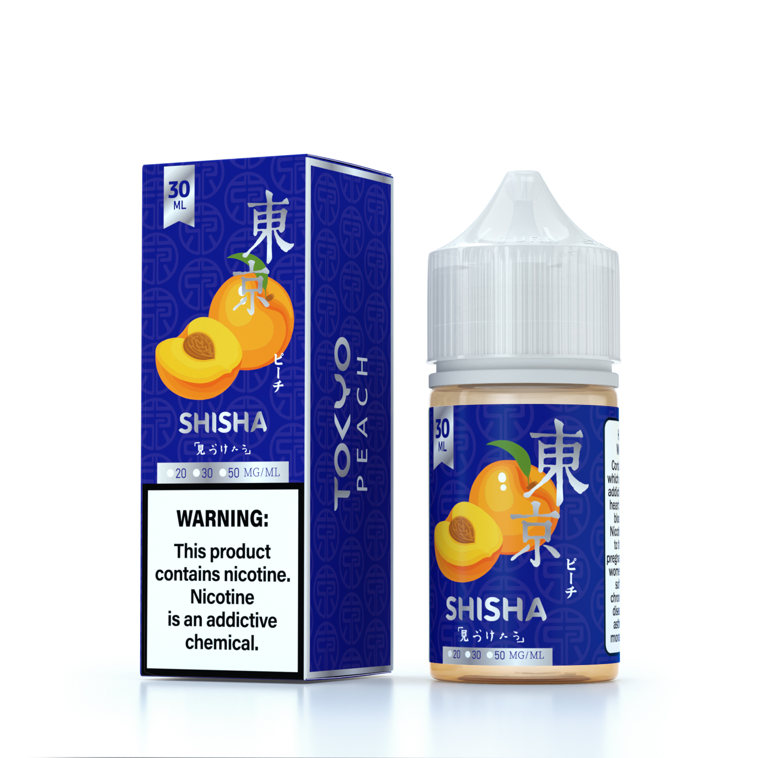 Tokyo Silver Shisha Series - Peach 30 ml (20/30/50mg) Tokyo Silver Shisha Series - Peach 30 ml (20/30/50mg)