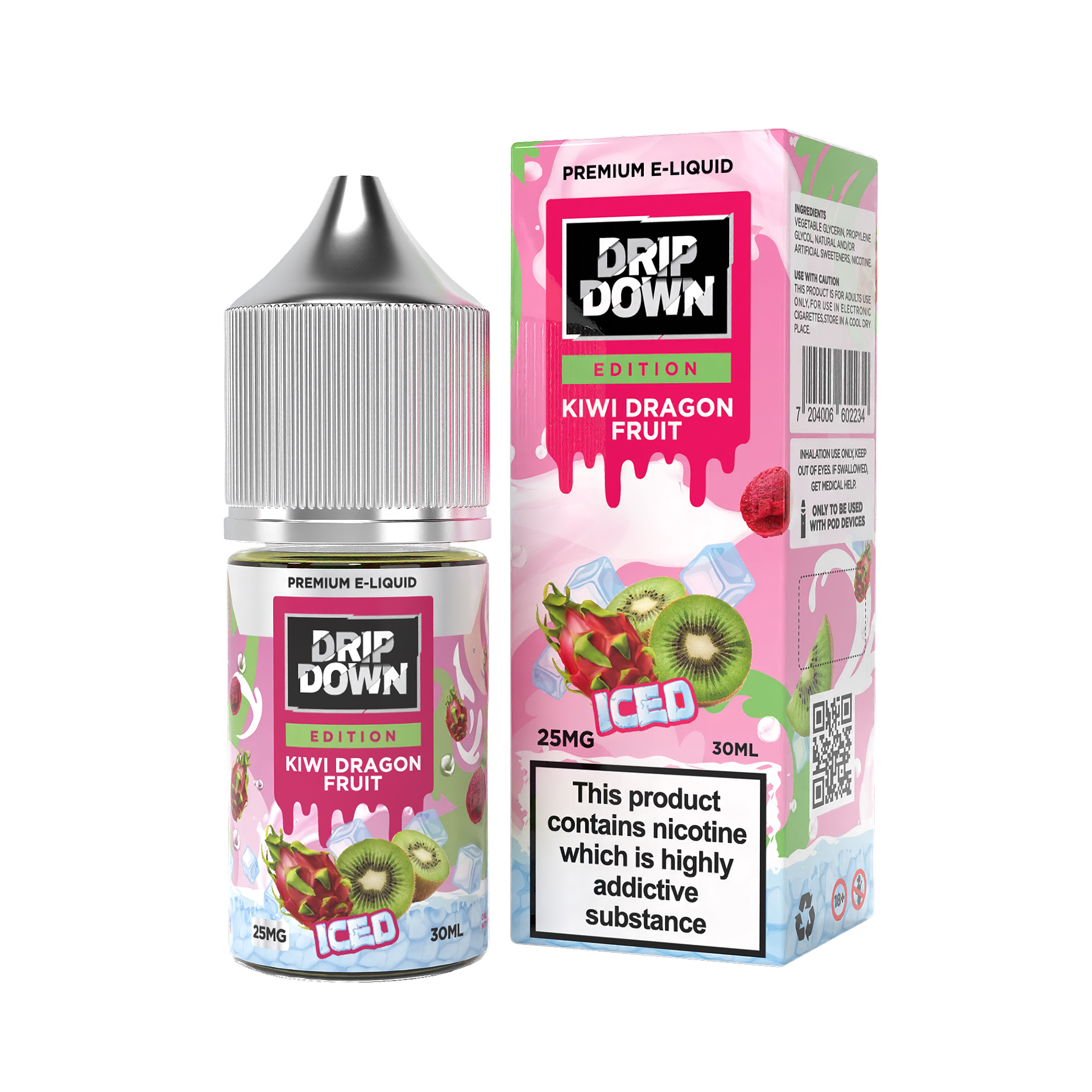 Drip Down Iced Series kiwi dragon fruit Ice 30ml Drip Down Iced Series kiwi dragon fruit Ice 30ml