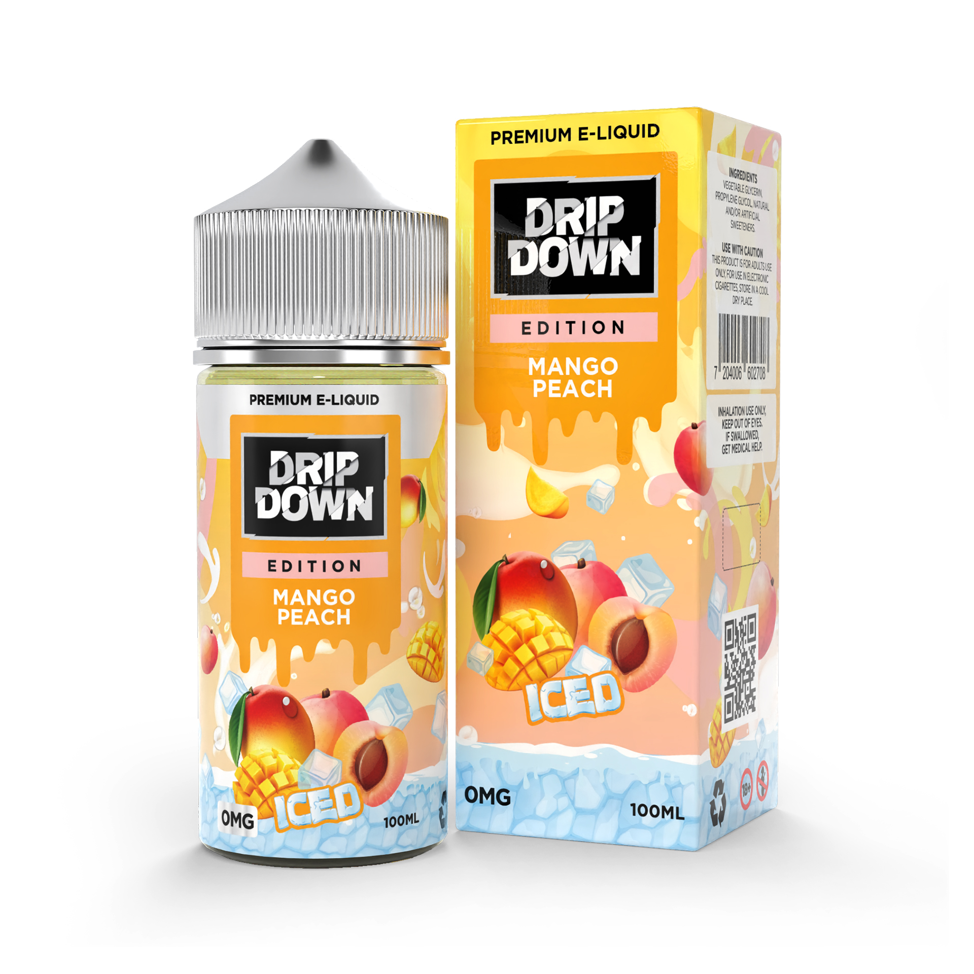 Drip Down E-Juice—Mango Peach Ice 100ml Drip Down E-Juice—Mango Peach Ice 100ml