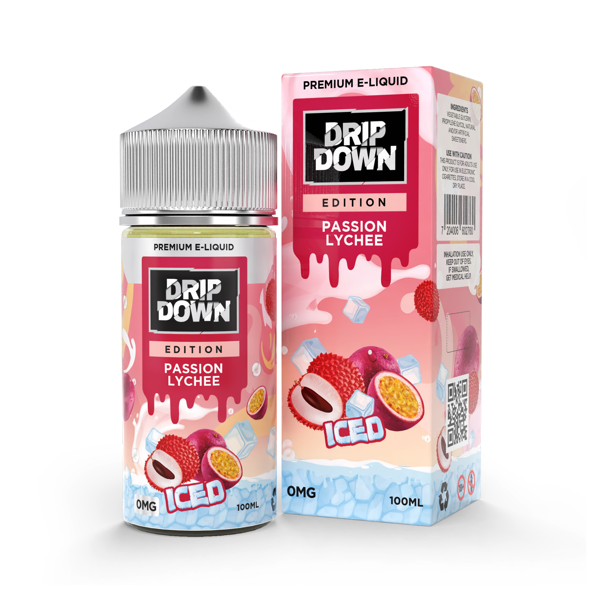 Drip Down E-Juice—Passion Lychee Ice 100ml Drip Down E-Juice—Passion Lychee Ice 100ml