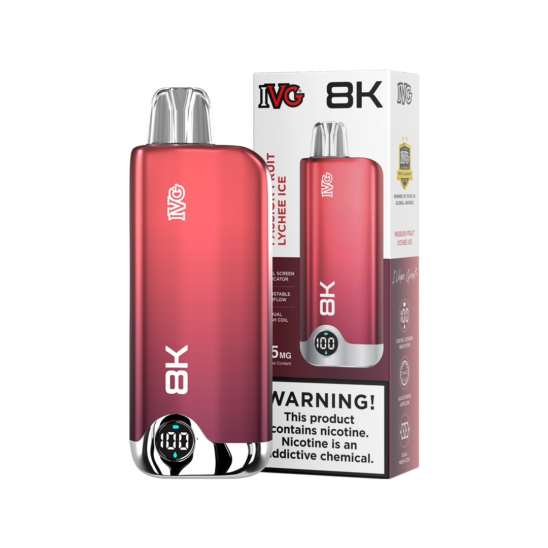 IVG 8000 Puffs Passion-Fruit-Lychee-Ice 2 IVG 8000 Puffs Passion-Fruit-Lychee-Ice 2