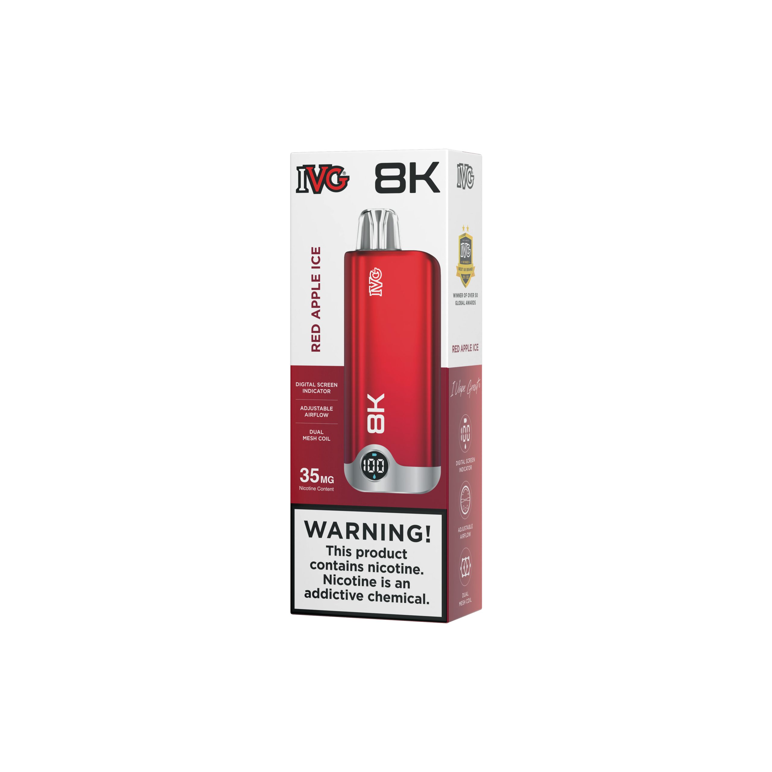 IVG 8000 Puffs Red-Apple-Ice 3 IVG 8000 Puffs Red-Apple-Ice 2
