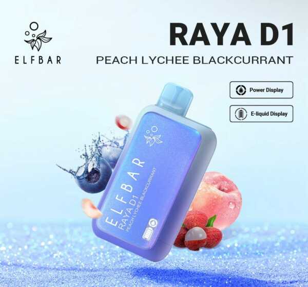 Elfbar-Raya-D1-Peach-Lychee-Blackcurrent- Elfbar-Raya-D1-Peach-Lychee-Blackcurrent-