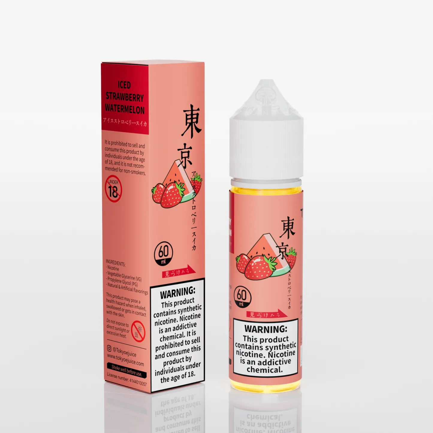 Tokyo Eliquid - Iced Strawberry Watermelon 60ml (3, 6mg) Tokyo Eliquid - Iced Strawberry Watermelon 60ml (3, 6mg)