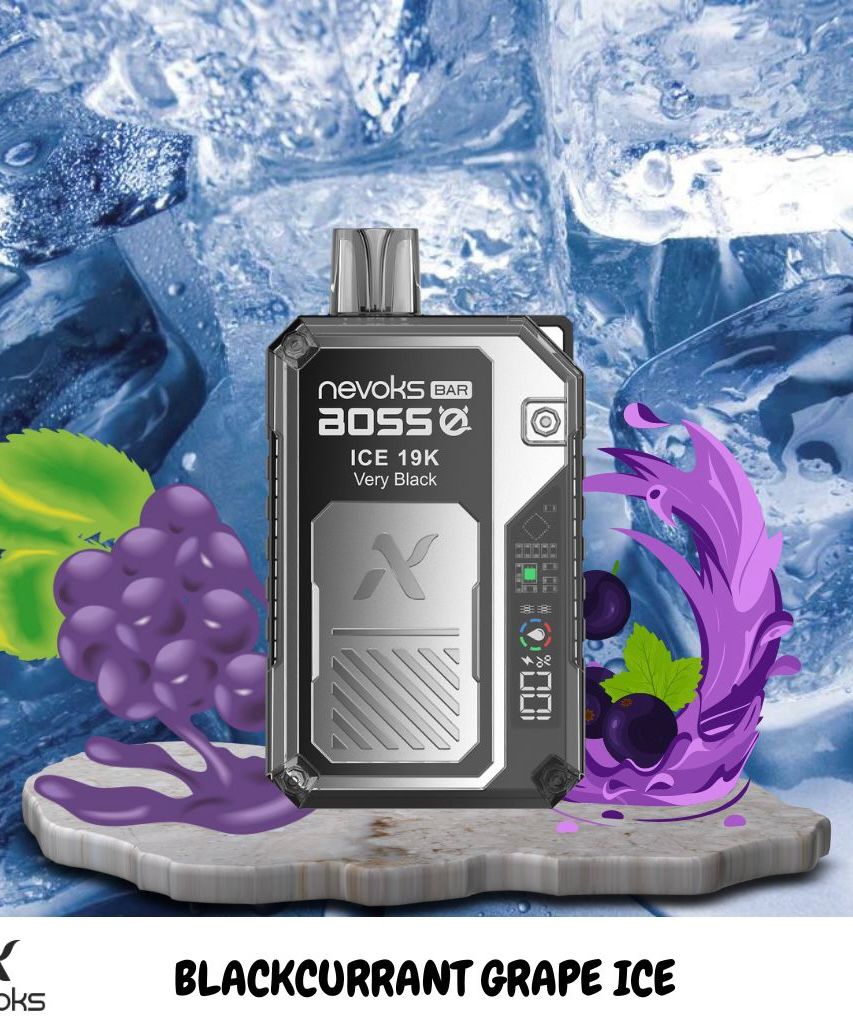 f2f84da2-627c-4c0b-977a-052074038dc5 Nevoks Bar Boss Disposable - Blackcurrant Grape Ice 35mg (19000Puffs)
