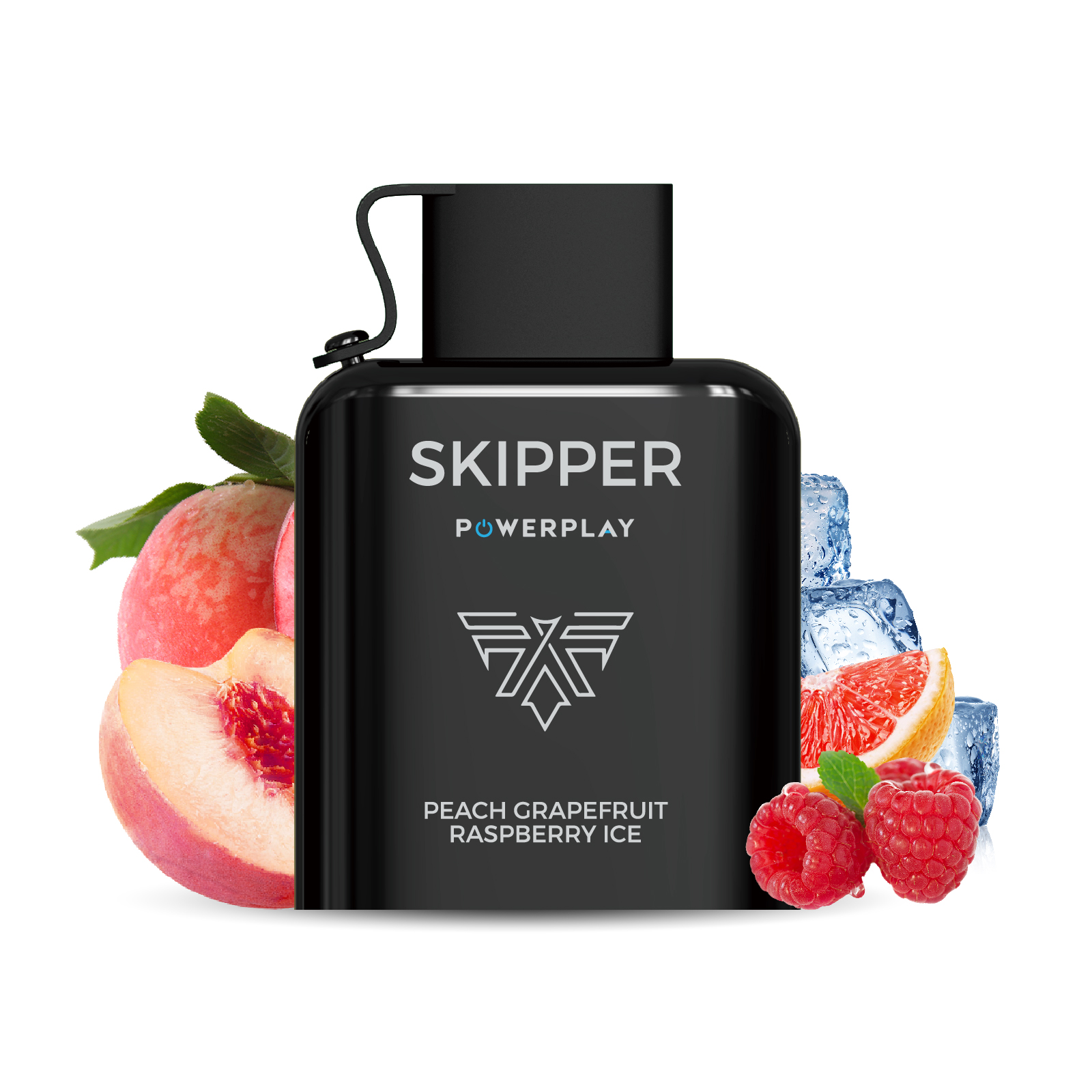 Skipper Powerplay - Peach Grapefruit Raspberry Ice Disposable Pod (16000 Puff) (50Mg) Skipper Powerplay - Peach Grapefruit Raspberry Ice Disposable Pod (16000 Puff) (50Mg)