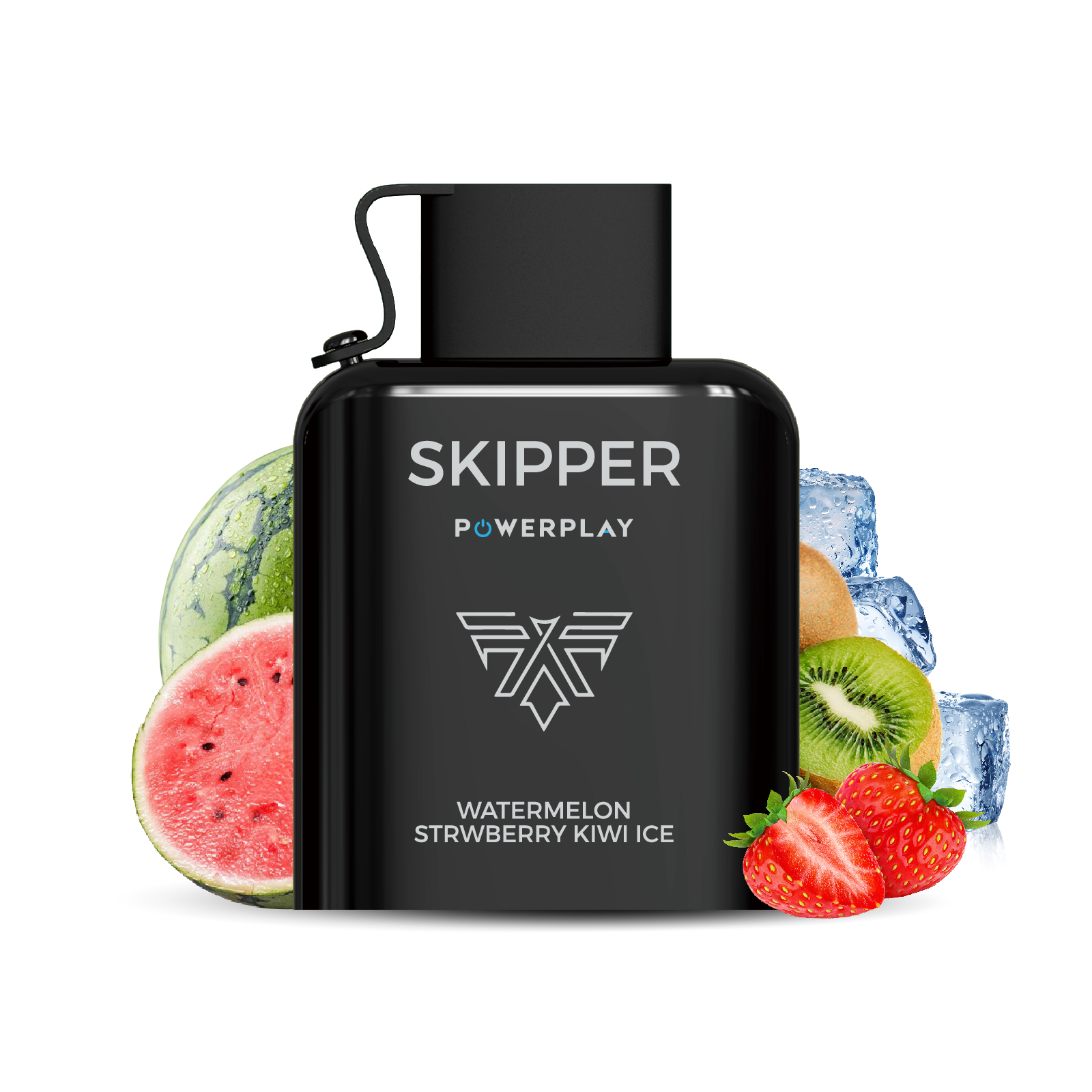 Skipper Powerplay - Watermelon Strawberry Kiwi Ice Disposable Pod (16000 Puff) (50Mg) Skipper Powerplay - Watermelon Strawberry Kiwi Ice Disposable Pod (16000 Puff) (50Mg)
